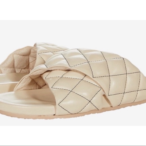 NWOB Seychelles Wide Awake Women’s Sandals Off-White Leather Cream Shoe Size 6 - Picture 2 of 7